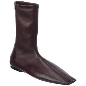 Khaite Marlene Leather Boot, Red